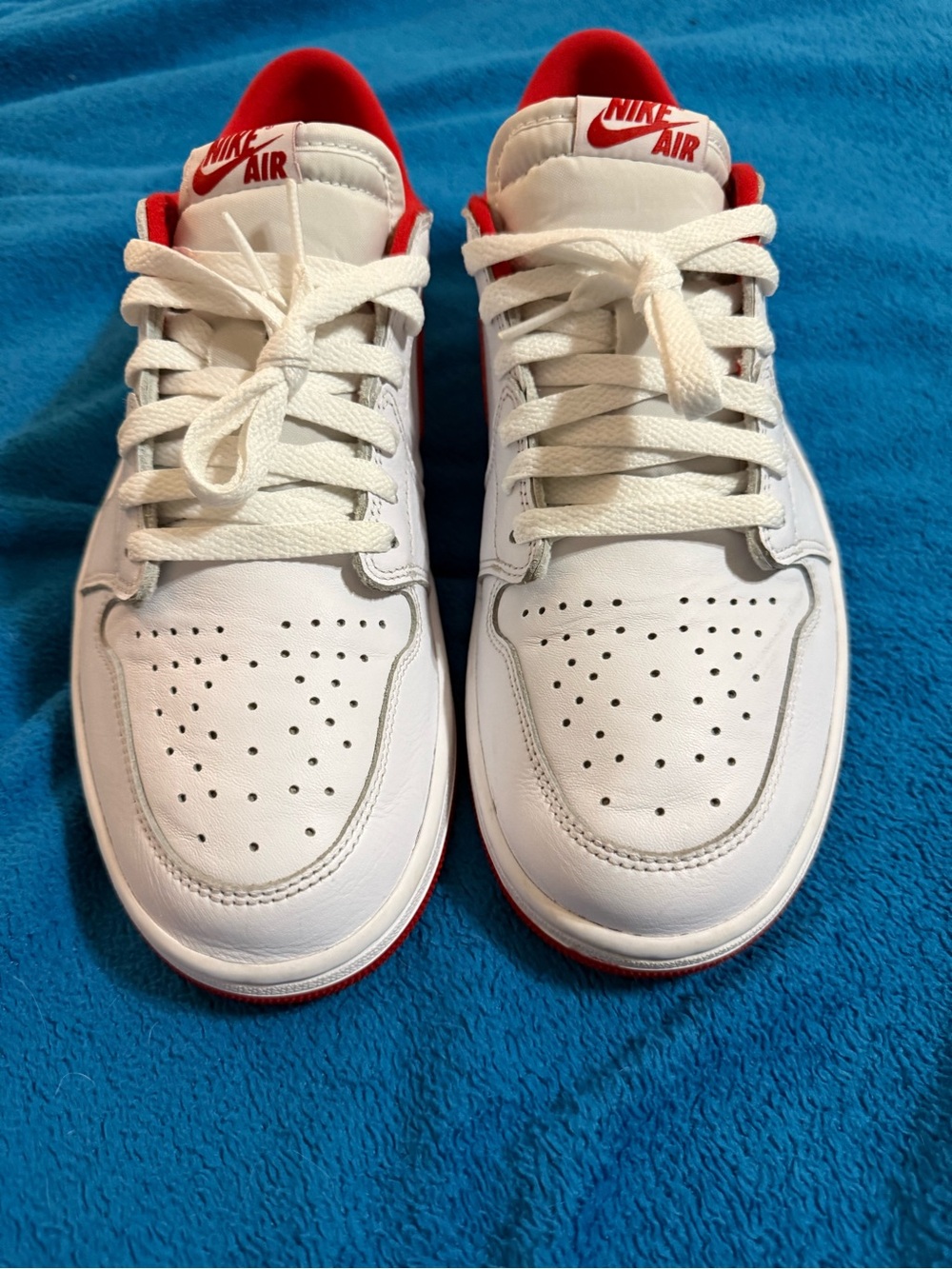 Air Jordan 1 Retro Low OG "University Red" in men’s size 11.5